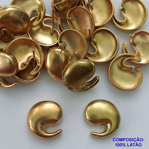 BRINCO NO BRUTO PRONTO PARA O BANHO - (CX.15)  BRINCO DE PINO 17MM - PESO: 5GR - BRU14981