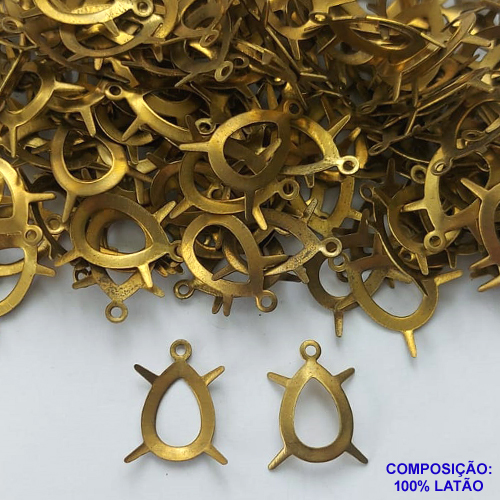 ACESSÓRIO NO BRUTO PRONTO PARA O BANHO - (3.1554A1) CHATÃO GOTA 10X14MM - PESO: 0,4GR - (VENDIDO POR UNIDADE)- BRU0003039