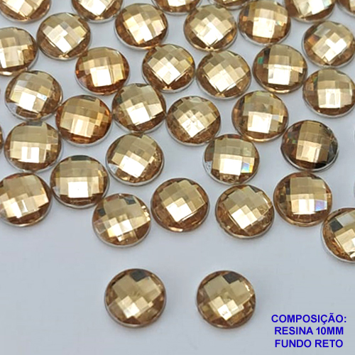 ACESSÓRIO NO BRUTO PRONTO PARA O BANHO - RESINA REDONDA FUNDO RETO 10MM MARROM PARA BASE CHATÃO - PESO 0,3GR - COMPOSIÇÃO: RESINA (PEÇA VENDIDA POR UNIDADE) - BRU0003063