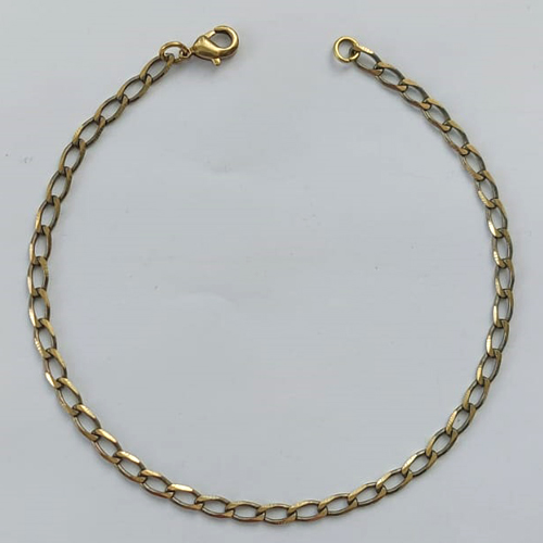 PULSEIRA NO BRUTO PRONTA PARA O BANHO - PULSEIRA EM LATÃO (M188)- TAMANHO 20CM - LARGURA 3MM - FECHO LAGOSTA - PESO 2,4GR - COMPOSIÇÃO: 100% LATÃO - BRU15103