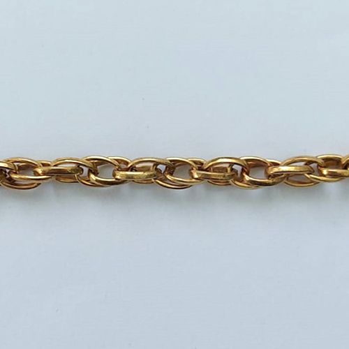 CORRENTE NO BRUTO PRONTA PARA O BANHO - (M11MC) CORRENTE 5,2MM - COMPOSIÇÃO: LATÃO - (VENDIDA POR METRO) - BRU15284