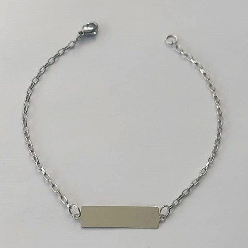 PULSEIRA EM AÇO INOXIDÁVEL (CX95)(AÇO12) - PULSEIRA CHAPINHA LISA 26MM TAMANHO 18CM - LARGURA 6MM - FECHO LAGOSTA - COMPOSIÇÃO: AÇO INOXIDÁVEL - AÇO2122