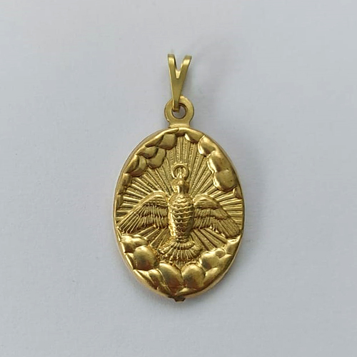 PINGENTE NO BRUTO PRONTO PARA O BANHO - (E1776) PINGENTE ESPÍRITO SANTO 27MM - PESO: 2GR - COMPOSIÇÃO: 100% LATÃO - BRU15628