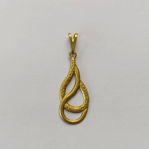 PINGENTE NO BRUTO PRONTO PARA O BANHO - (V2923) PINGENTE GOTA TRABALHADA VAZADA 25MM - PESO: 0,4GR - COMPOSIÇÃO: 100% LATÃO - BRU15657