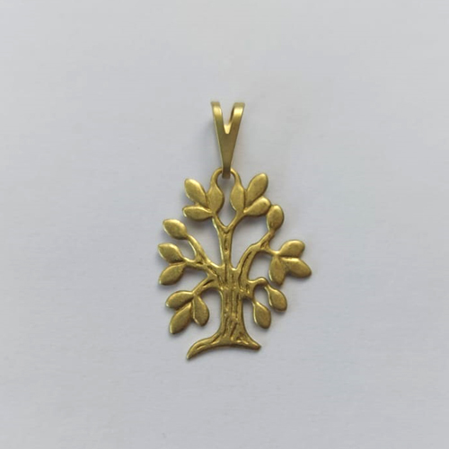 PINGENTE NO BRUTO PRONTO PARA O BANHO - (V1574) PINGENTE ÁRVORE DA VIDA 20MM - PESO: 0,4GR - COMPOSIÇÃO: 100% LATÃO - BRU15666