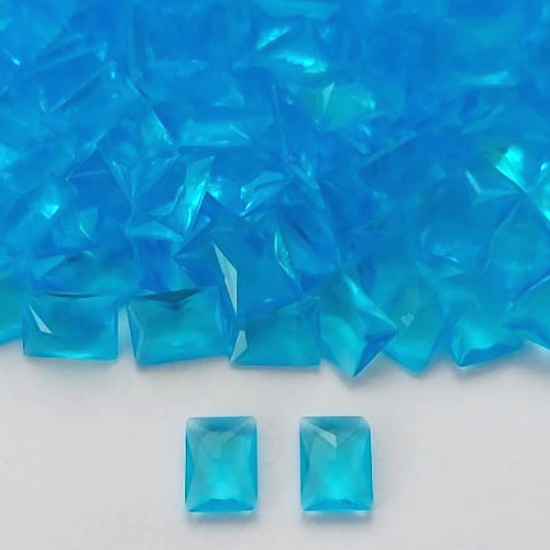 ACESSÓRIO NO BRUTO PRONTO PARA BANHO (POTE) - ZIRCÔNIA AZUL 6X8MM - PESO: 0,4GR - (VALOR UNITÁRIO) - BRU0003189