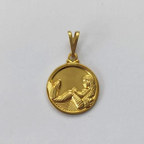 PINGENTE NO BRUTO PRONTO PARA O BANHO - (2970) PINGENTE REDONDO SEREIA 15MM - PESO: 1,2GR - COMPOSIÇÃO: 100% LATÃO - BRU15791