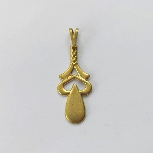 PINGENTE NO BRUTO PRONTO PARA O BANHO - (V2670) PINGENTE GOTA COM CORAÇÃO 27MM - PESO: 0,6GR - COMPOSIÇÃO: 100% LATÃO - BRU15795