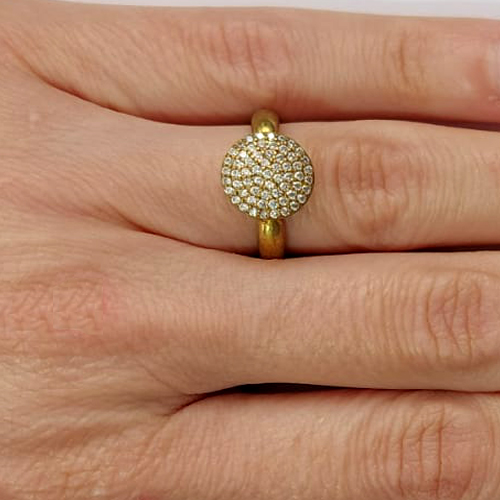 ANEL NO BRUTO PRONTO PARA O BANHO -  (CX.111)  (AX000160W) ANEL CRAVEJADO COM MICROS ZIRCÔNIAS - PESO MÉDIO 3GR - COMPOSIÇÃO: LATÃO / ZIRCÔNIA - ANEL000508