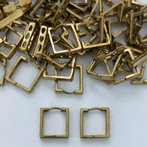 BRINCO NO BRUTO PRONTO PARA O BANHO(CX137) - BRINCO ARGOLINHA DE PRESSÃO (TRANQUETA) QUADRADA - TAMANHO: 3X13MM - PESO TOTAL 2,2GR - BRU16047