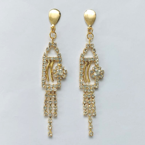 BRINCO FOLHEADO A OURO - BANHADO COM 5 MILÉSIMOS + VERNIZ DIAMOND - BRINCO TODO CRAVEJADO EM MICROS ZIRCÔNIAS 58MM - OURO406