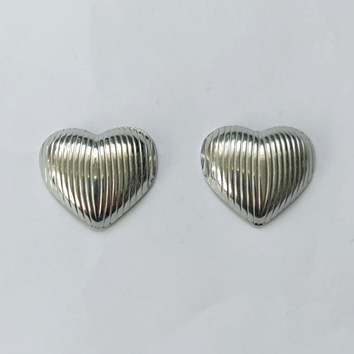 BRINCO EM AÇO INOXIDÁVEL - BRINCO DE PINO CORAÇÃO 21MM - COMPOSIÇÃO: AÇO INOXIDÁVEL - AÇO2194