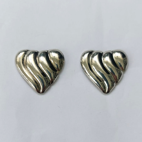 BRINCO EM AÇO INOXIDÁVEL - BRINCO DE PINO CORAÇÃO 23MM - COMPOSIÇÃO: AÇO INOXIDÁVEL - AÇO2197