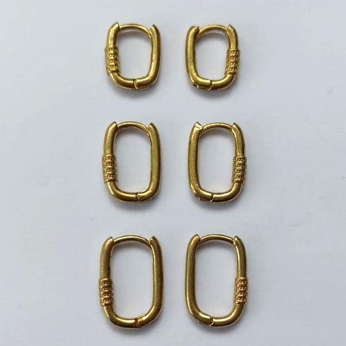 BRINCO NO BRUTO PRONTO PARA O BANHO - BRINCO DE TRIO ARGOLA - TAMANHOS: 11/13/15MM - PESO TOTAL 4,8GR - BRU16107