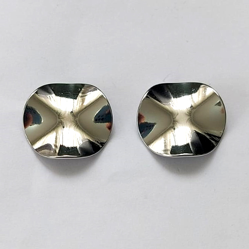 BRINCO EM AÇO INOXIDÁVEL - BRINCO DE PINO REDONDO MARTELADO 24MM - COMPOSIÇÃO: AÇO INOXIDÁVEL - AÇO2210