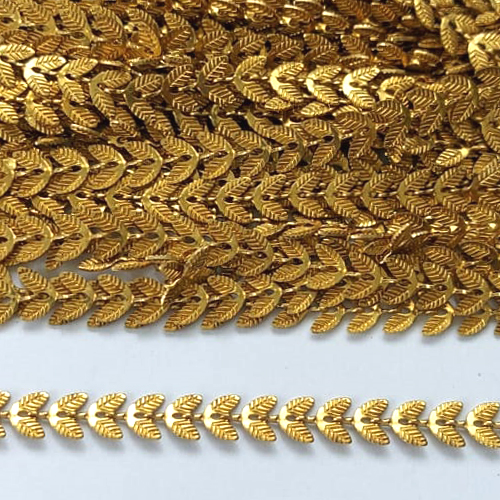 CORRENTE NO BRUTO PRONTO PARA O BANHO - CORRENTE COM FOLHAS 6MM - (VENDIDA POR METRO) - BRU0003223