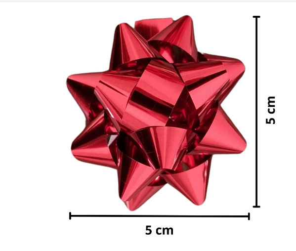 LAÇO PRONTO ENFEITE DE PRESENTE 5CM(COM ADESIVO PARA COLOCAR NO PACOTE) LAÇO VENDIDO POR UNIDADE LOJA00023