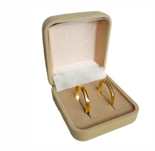 ESTOJO VELUDO COLORIDO TAMANHO 5X5X3CM CINZA LOJA00034