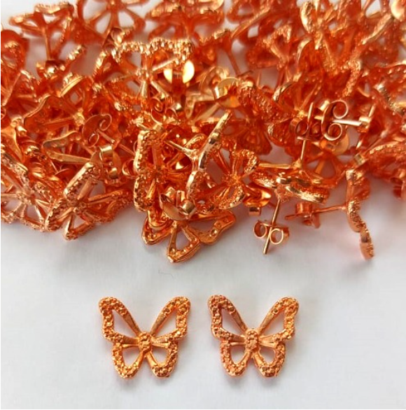 BRINCO NO BRUTO PRONTO PARA O BANHO - (CRIS) BRINCO DE PINO 10MM - PESO TOTAL 1.4gr - BRU0003259