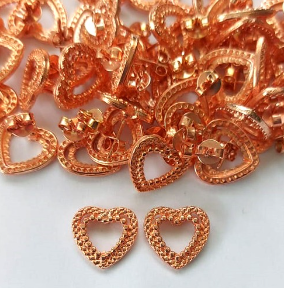 BRINCO NO BRUTO PRONTO PARA O BANHO - (CRIS) BRINCO DE PINO 10MM - PESO TOTAL 1.6GR - BRU0003266