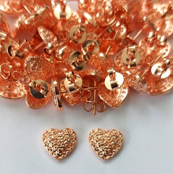 BRINCO NO BRUTO PRONTO PARA O BANHO - (CRIS) BRINCO DE PINO 10MM - PESO TOTAL 1.0GR - BRU0003267