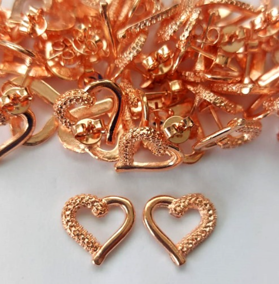 BRINCO NO BRUTO PRONTO PARA O BANHO - (CRIS) BRINCO DE PINO 10MM - PESO TOTAL 1.2GR - BRU0003275