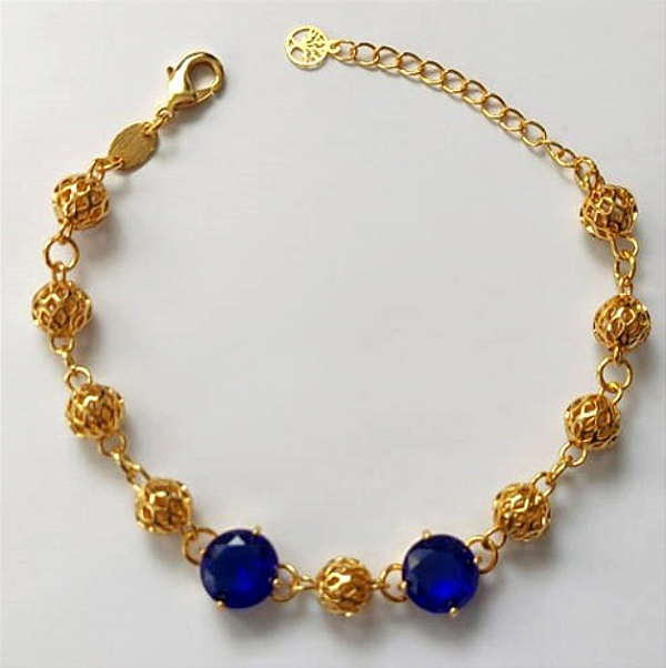 PULSEIRA FOLHEADO A OURO( TAMANHO 18CM) + EXTENSOR ZIRCONIAS DE 10MM/BASE EM ALTA FUSÃOOURO672