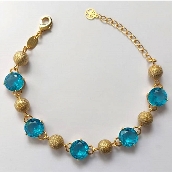 PULSEIRA FOLHEADO A OURO( TAMANHO 18CM) + EXTENSOR ZIRCONIAS DE 10MM/BASE EM ALTA FUSÃOOURO673