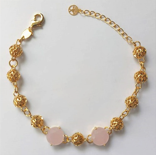 PULSEIRA FOLHEADO A OURO( TAMANHO 18CM) + EXTENSOR ZIRCONIAS DE 10MM/BASE EM ALTA FUSÃOOURO675