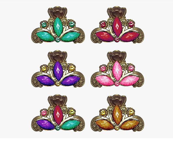 PRESILHAS Prendedor Piranha Enfeite Cabelo Strass - VENDIDO POR UNIDADE( CORES SORTIDAS) - BIJU000126