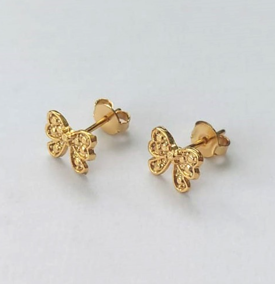 BRINCO FOLHEADO A OURO (CINCO MILESSIMO+VERNIZ(CRIS)TAMANHOI 8MM - OURO697