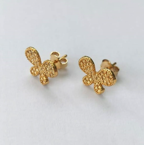 BRINCO FOLHEADO A OURO (CINCO MILESSIMO+VERNIZ(CRIS)TAMANHOI 12MM - OURO698