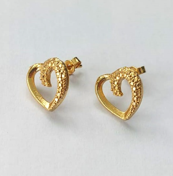 BRINCO FOLHEADO A OURO (CINCO MILESSIMO+VERNIZ(CRIS)TAMANHOI 12MM - OURO700