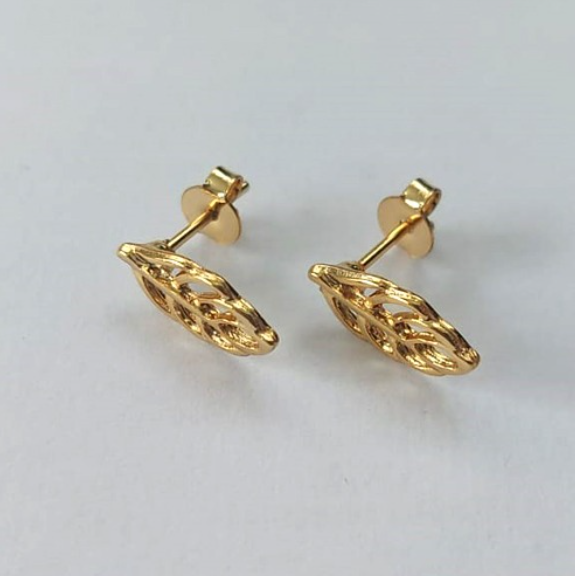 BRINCO FOLHEADO A OURO + VERNIZ DIAMONT (SIMPLES E DELICADO)TAMANHO 12CM - OURO726