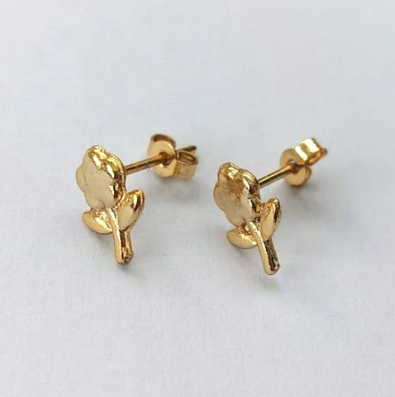 BRINCO FOLHEADO A OURO + VERNIZ DIAMONT (SIMPLES E DELICADO)TAMANHO 12CM - OURO730