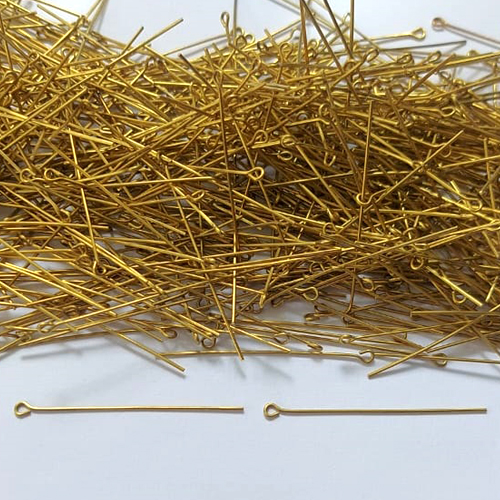 ACESSÓRIO NO BRUTO PRONTO PARA BANHO - " ALFINETE " - TAMANHO 07X45MM - PESO: 1GR - (VENDIDO POR UNIDADE) COMPOSIÇÃO 100% LATÃO - BRU0003386