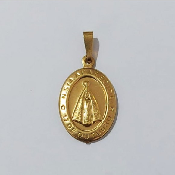 PINGENTE NO BRUTO PRONTO PARA O BANHO(E1776) -NOSSA SENHORA APARECIDA DUPLA 28MM - PESO: 1.9GR - BRU0003452