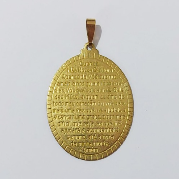 PINGENTE NO BRUTO PRONTO PARA O BANHO(E1680) - ORAÇÃO DO PAI NOSSO 41MM - PESO: 4,7GR - BRU0003453