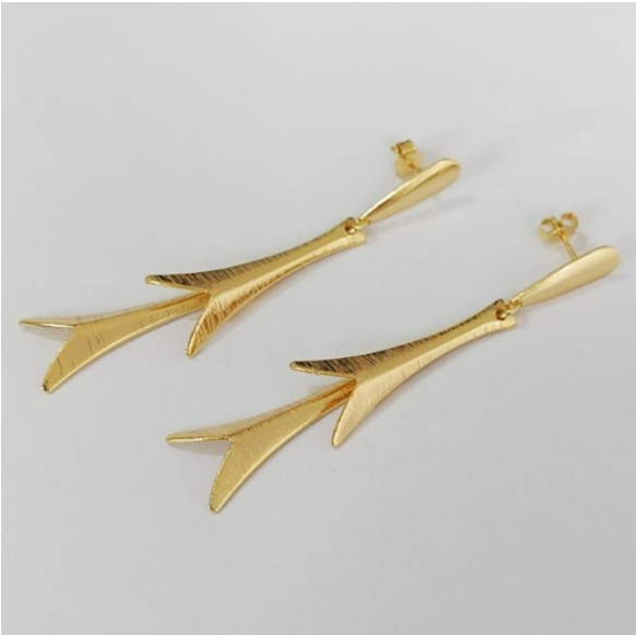 BRINCO FOLHEADO A OURO - BANHADO COM 5 MILÉSIMOS + VERNIZ DIAMOND - BRINCO ( TAMANHO 30MM- OURO942