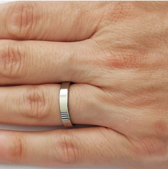 CX/36)ALIANÇA EM AÇO INOXIDAVEL LARGURA 3MM (CAIXA COM NUMERO VARIADOS DO 14 ATE 28) AÇO2283