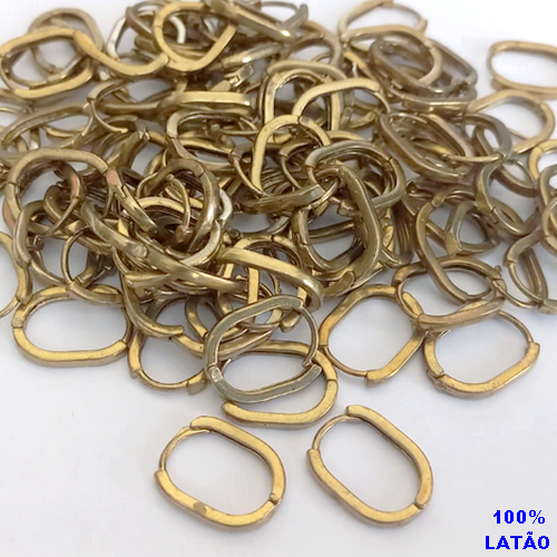 BRINCO NO BRUTO PRONTO PARA O BANHO(CX143)(COMPOSIÇÃO 100% LATÃO TAMANHO ARGOLINHA DE PRESSÃO 15x12MM - PESO 1,5GR BRU0003496