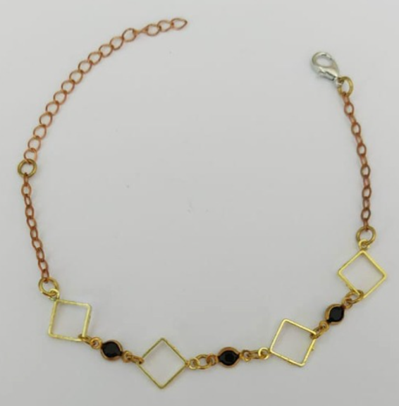 PULSEIRA NO BRUTO PRONTA PARA O BANHO - (CX144) PULSEIRA COM BORBOLETAS SUPER DELICADAS - TAMANHO 18CM - PESO TOTAL 1.9GR - BRU0003516