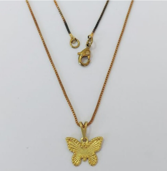 GARGANTILHA NO BRUTO PRONTO PARA O BANHO(3.3331A1)- COM CORRENTE VENEZIANA DE 45CM COM FECHO LAGOSTA )/ PESO 1.8GR - BRU0003550