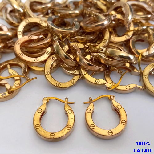 BRINCO NO BRUTO PRONTO PARA O BANHO(CX145)(TIPO ARGOLINHA DE PRESSÃO - TAMANHO 17MM - PESO 3.9GR -BRU0003564