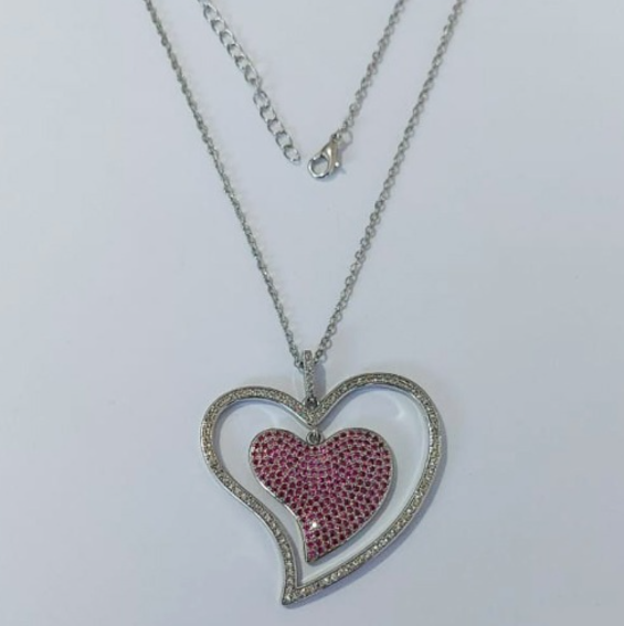 GARGANTILHA NO BRUTO PRONTO PARA O BANHO(CX145)/TAMANHO 45CM CORRENTE CADEADO TODA EM MICRO ZIRCONIA COLORIDA- COM FECHO LAGOSTA / PESO 12.4GR -BRU0003591