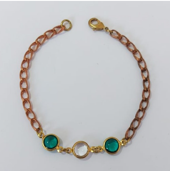 PULSEIRA NO BRUTO PRONTA PARA O BANHO - (CX145)PULSEIRA SIMPLES E DELICADA - TAMANHO 18CM - PESO TOTAL 5.9GR- BRU0003605