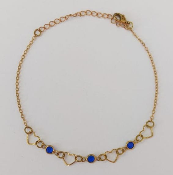 PULSEIRA NO BRUTO PRONTA PARA O BANHO - (CX145)PULSEIRA SIMPLES E DELICADA - TAMANHO 18CM - PESO TOTAL 1.9GR- BRU0003606