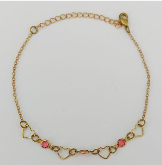 PULSEIRA NO BRUTO PRONTA PARA O BANHO - (CX145)PULSEIRA SIMPLES E DELICADA - TAMANHO 18CM - PESO TOTAL 1.9GR- BRU0003608