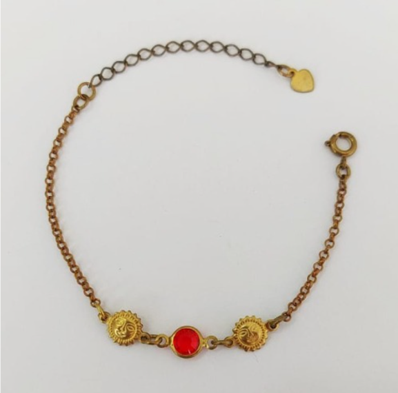 PULSEIRA NO BRUTO PRONTA PARA O BANHO - (CX145)PULSEIRA SIMPLES E DELICADA - TAMANHO 18CM - PESO TOTAL 1.9GR- BRU0003609