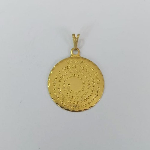 PINGENTE NO BRUTO PRONTO PARA O BANHO(627) - PINGENTE MEDALHA ORAÇÃO VINDE ESPÍRITO SANTO 25MM PESO 3,1GR - BRU0003634